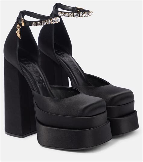 versace medusa aevitas platform pumps black|Versace platform heels price.